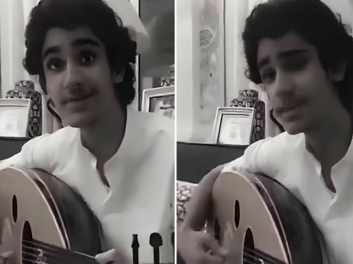 بالفيديو: فاهد نجل الفنانة أحلام يلفت الأنظار بعزف وغناء على العود في مقطع متداول