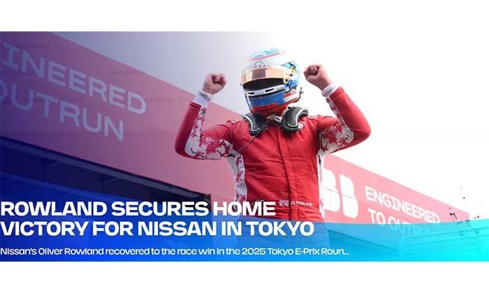 ROWLAND SECURES HOME WIN FOR NISSAN IN TOKYO E-PRIX ROUND 9