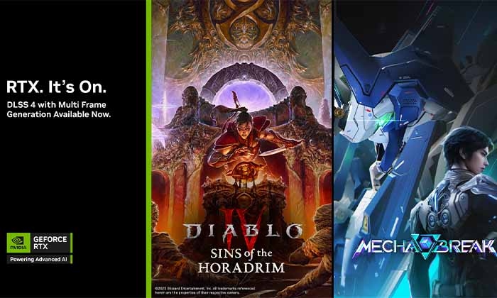 NVIDIA DLSS 4 with Multi Frame Generation coming to Mecha BREAK, Diablo IV, and more – Plus New GeForce Game Ready Driver for GeForce RTX 5050