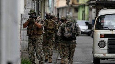 Brazil's military police kill leader of drug trafficking group in a Rio favela