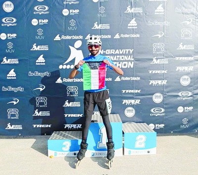 Al-Najjar finishes 10th in Madrid Inline Skating Marathon