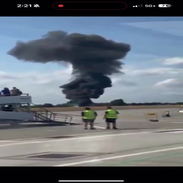 Authorities Battle Fire After Light Aircraft Crash at Southend Airport