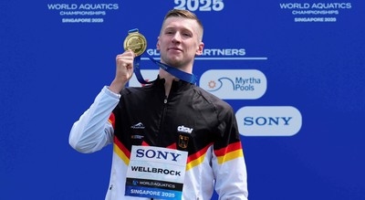 Wellbrock, Kajimoto win historic 3km knockout sprint titles in Singapore