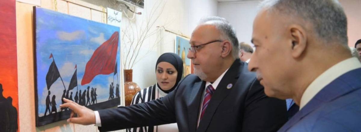 معرض طلابي يسبق المشاركة بمؤتمر زيارة الأربعين