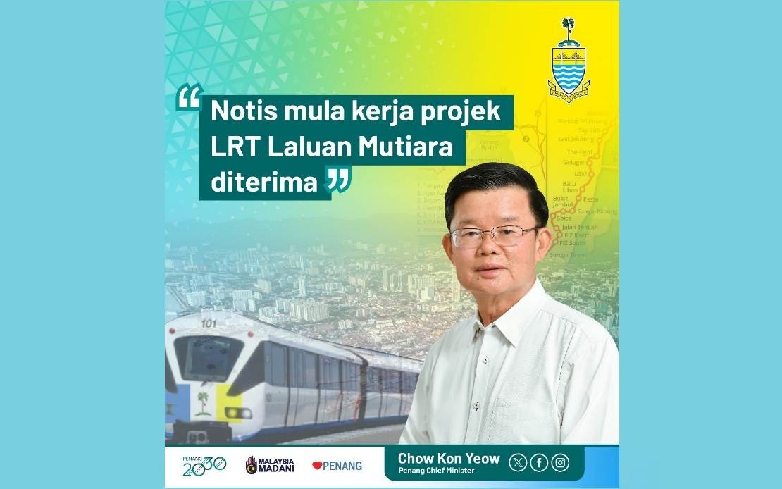 Mutiara Line LRT: SRS Consortium Receive NTP To Start Work