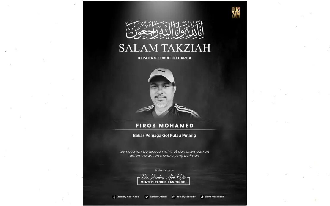 Zambry Extends Condolences Over Death Of Firos Mohamed