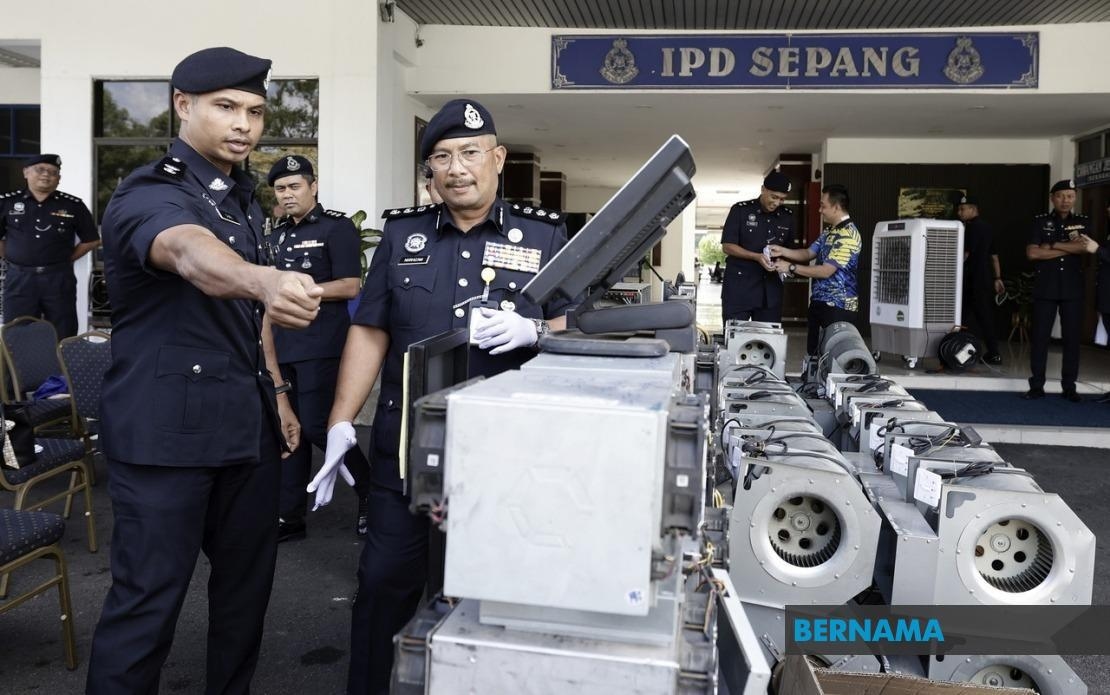 Sepang Police Raid Five Premises Suspected Of Conducting Illegal Bitcoin Mining Activities