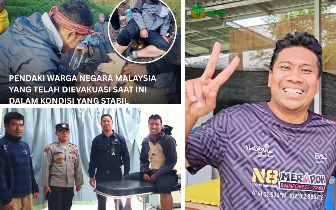 Malaysian Rescued After Injury On Indonesia's Mount Rinjani