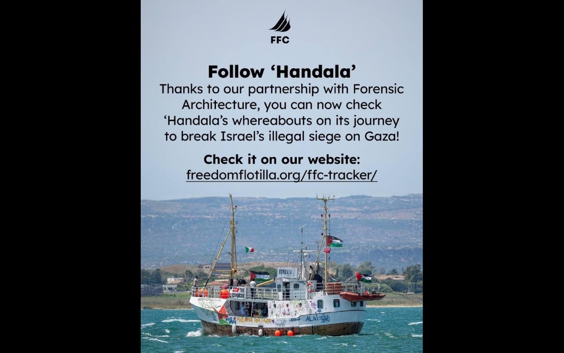 Freedom Flotilla Coalition's Handala Ship Sets Sail For Gaza