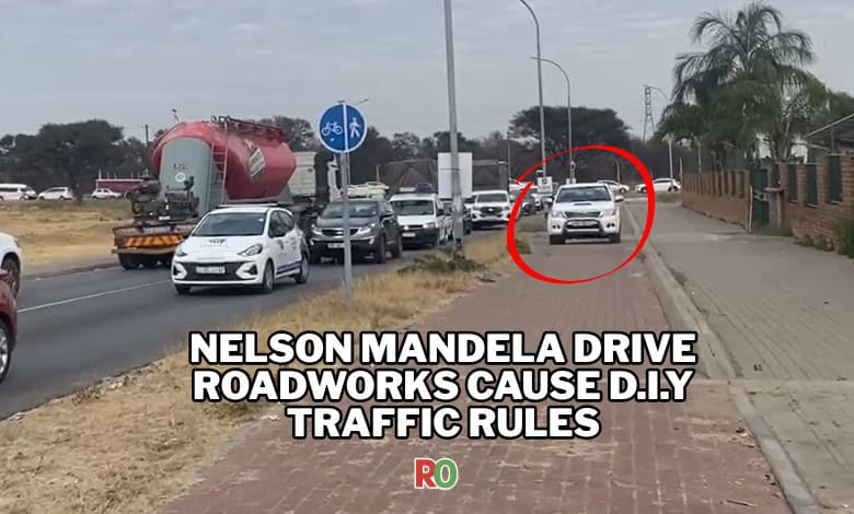 VIDEO: Nelson Mandela Drive roadworks cause DIY traffic rules