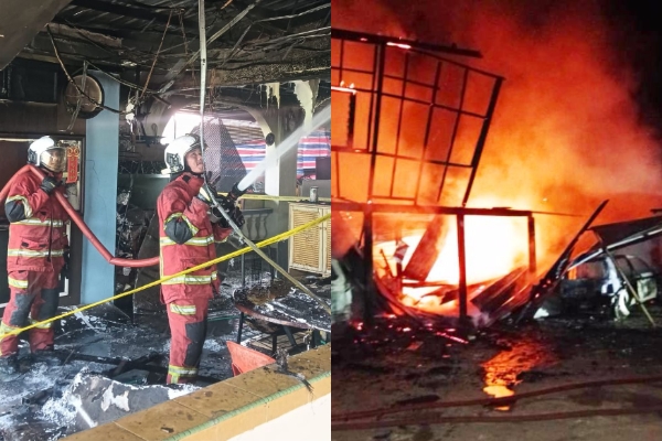 Houses razed in Ranau, Penampang
