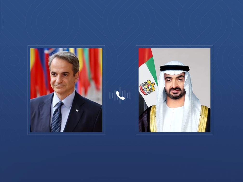 خلال اتصال هاتفي.. رئيس الدولة ورئيس وزراء اليونان يبحثان العلاقات الثنائية ومستجدات المنطقة