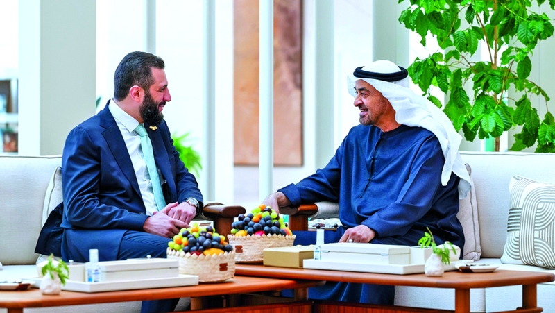 رئيس الدولة: الإمارات تدعم كل ما يسهم في تحقيق تطلعات سورية نحو التنمية والاستقرار