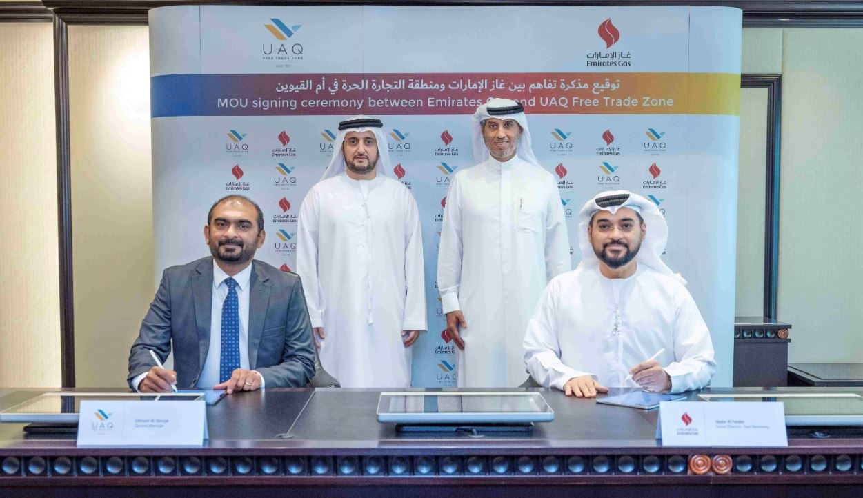 Emirates Gas signs MOU with UAQ Free Trade Zone Authority