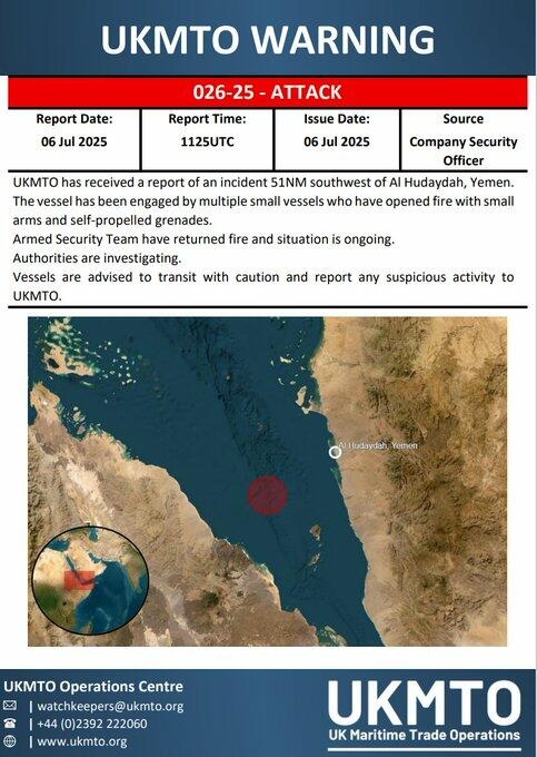 Merchant Ship Attacked Near Yemen With RPGs