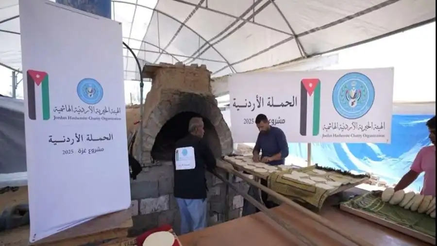 استمرار تشغيل المخبز الأردني بخانيونس لتوفير الخبز للنازحين