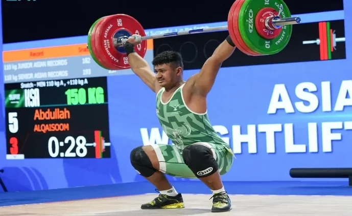 Saudi Weightlifter Secures Silver at Asian Championship in Kazakhstan