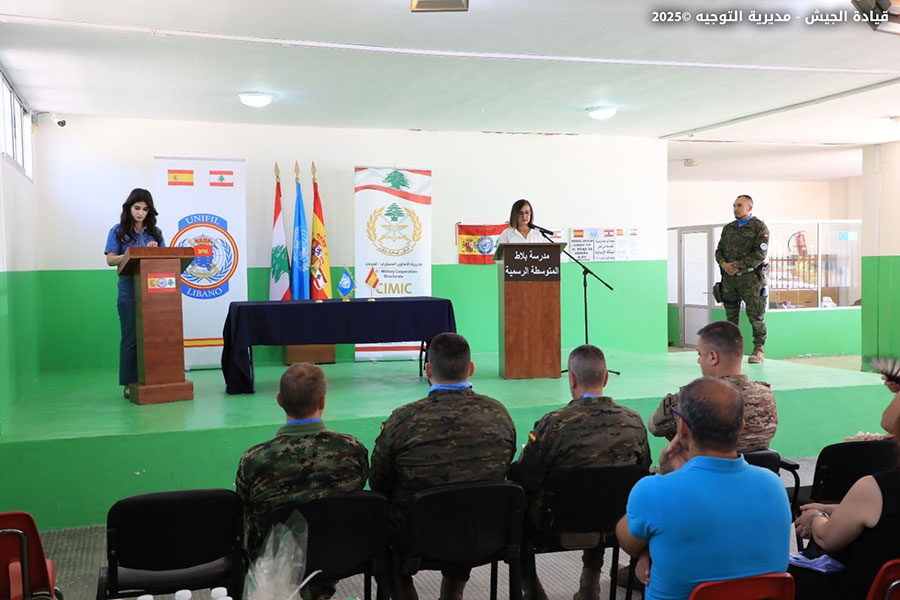 The CIMIC Directorate in the LAF, in coordination with the South Litani Sector and in collaboration with UNIFIL, inaugurated a solar energy system installation project at Blat Public School – Marjaayoun.