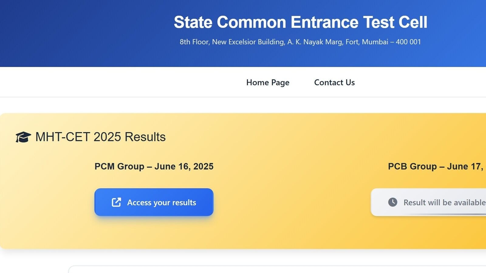 MHT CET Result 2025 OUT at cetcell.mahacet.org for PCM; how to check Maharashtra Common Entrance Test Cell scores