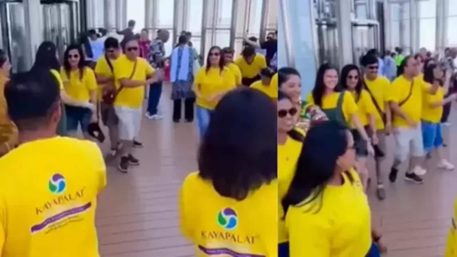 Indian tourists perform garba at Burj Khalifa; netizens say ‘TMKOC team reached' but ask ‘Daya bhabhi kidhar hai'