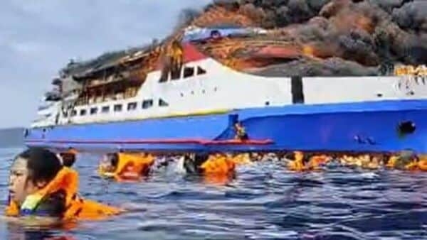 Indonesia ship fire in photos: Pregnant woman, four others killed; several jump into sea to escape