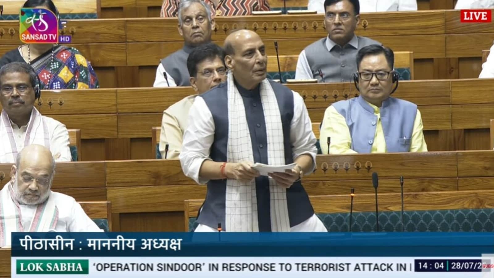 ‘Our actions neither provocative nor expansionist': Rajnath Singh on Op Sindoor in Lok Sabha - 'we halted because…'