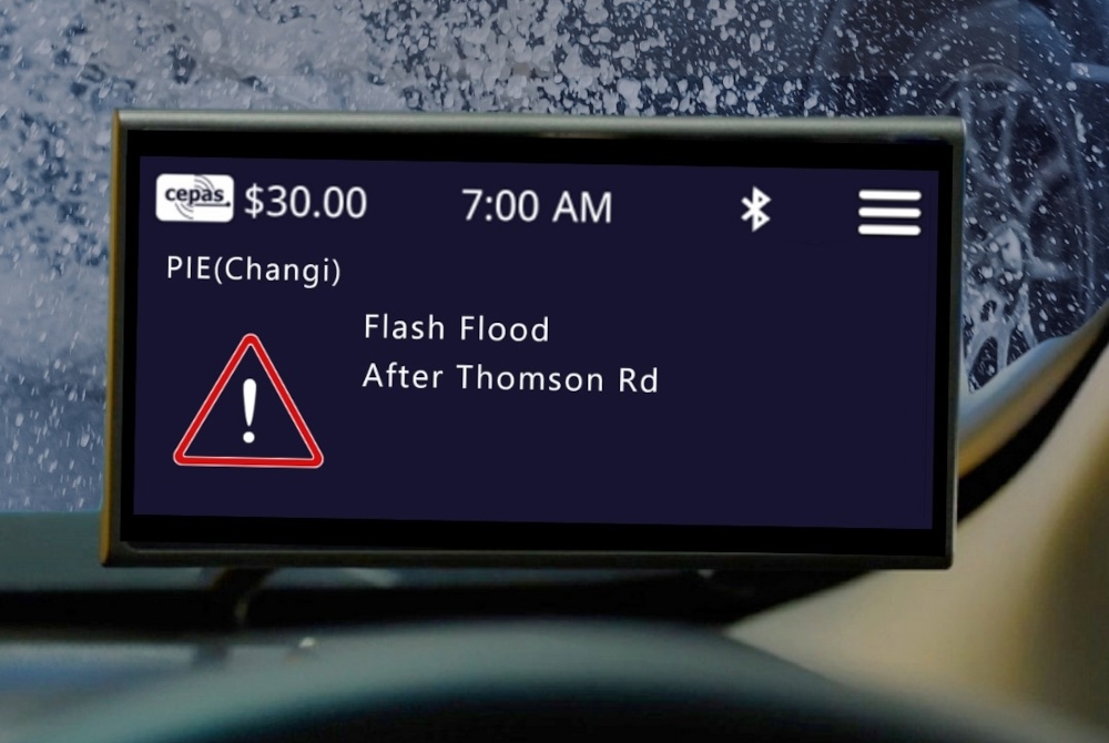 Singapore motorists to get real-time flood alerts via ERP 2.0 system, says LTA