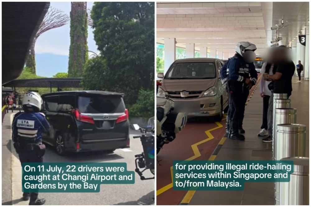 Singapore cracks down on illegal ride hailing at Changi and Gardens by the Bay, 22 drivers caught for offering ride to Malaysia