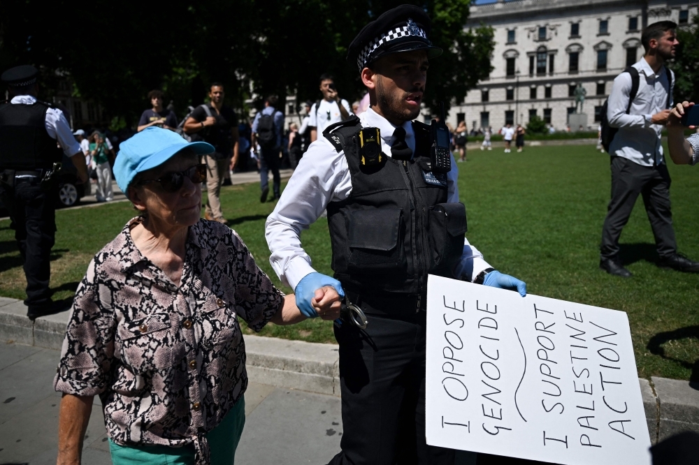 Pro-Gaza activists detained across five cities as UK enforces terror ban on protest group Palestine Action