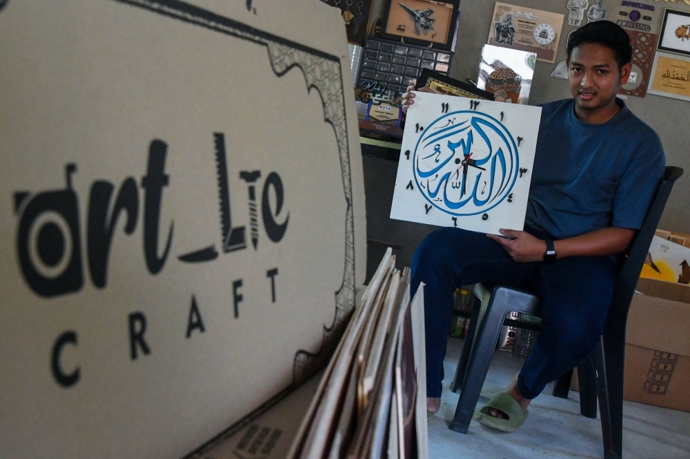 Carving a new life: Kelantan man's Quranic wall art finds fans across South-east Asia