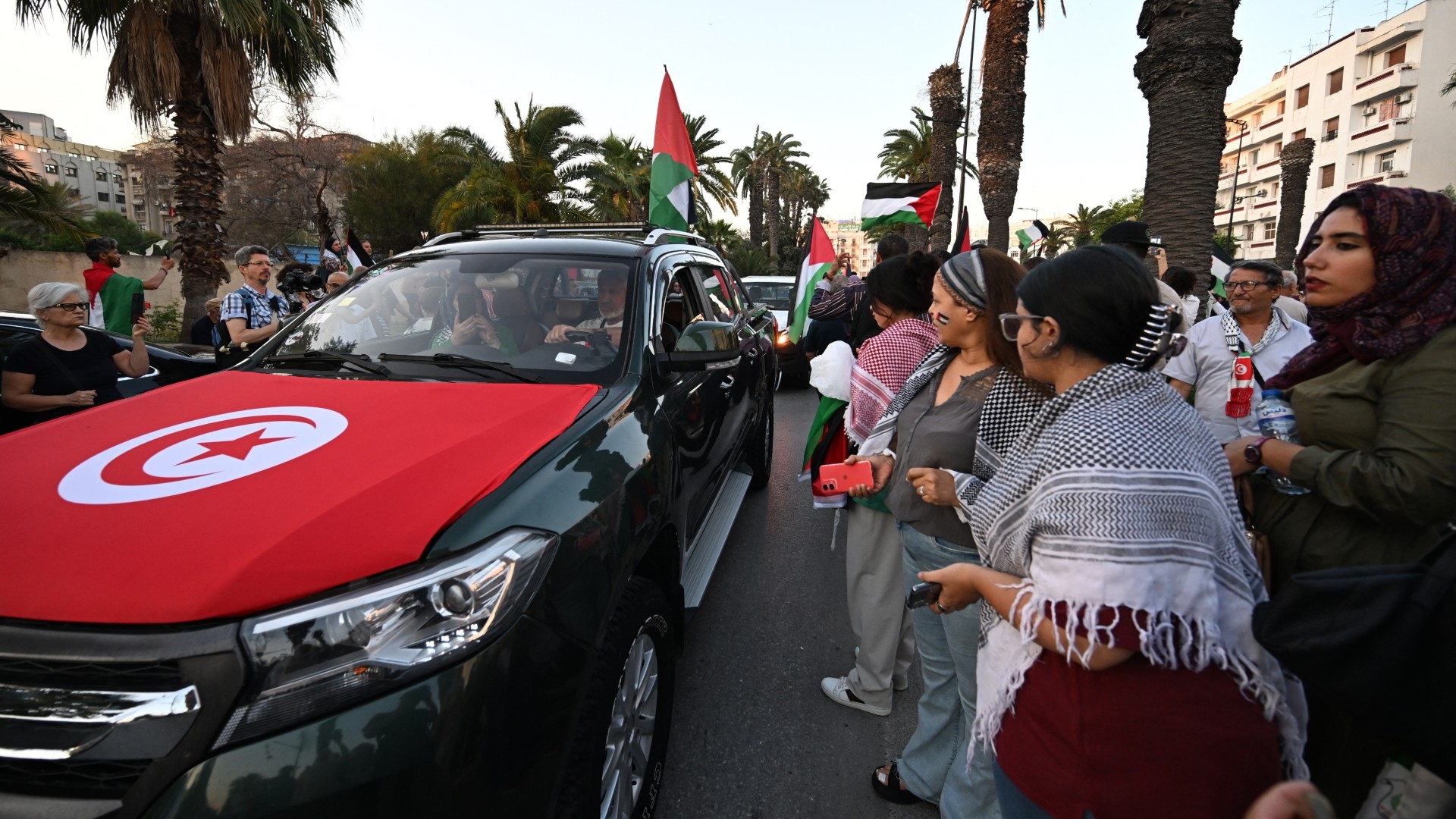 North African 'resilience convoy' heads to Gaza, aiming to break Israel's siege