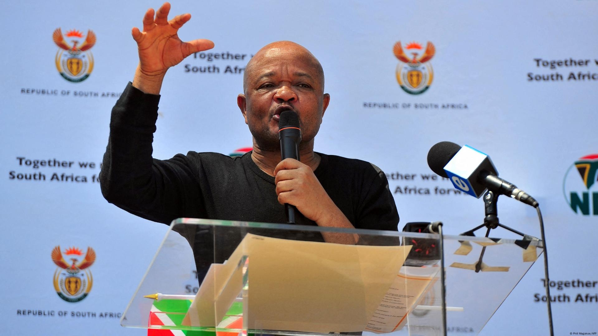South Africa police clash over political murder probes