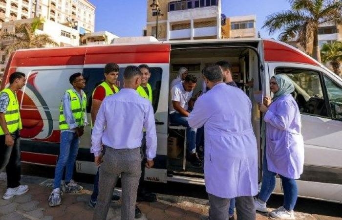 أخبار مصر : عشرات الشباب يشاركون فى حملة مستقبل وطن بورسعيد للتبرع بالدم