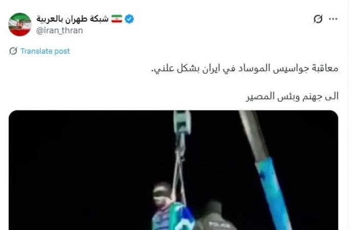 أخبار العالم : فيديو متداول لـ"لحظة إعدام جواسيس" لصالح إسرائيل في إيران.. ما حقيقته؟