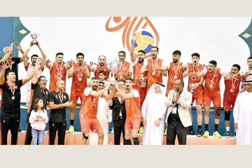 Bahrain and Qatar fly the Arab flag at the rebranded Asian Men's Volleyball Nations Cup