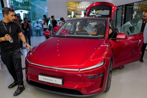 Tesla marks India entry with first showroom