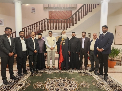 Mar Coorilos Metropolitan Visits Indian Ambassador in Bahrain