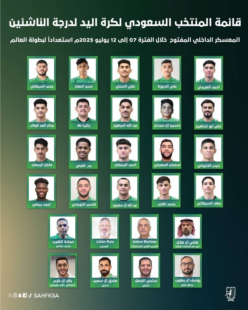 «رويز» يجهز أخضر اليد لبطولة العالم للناشئين