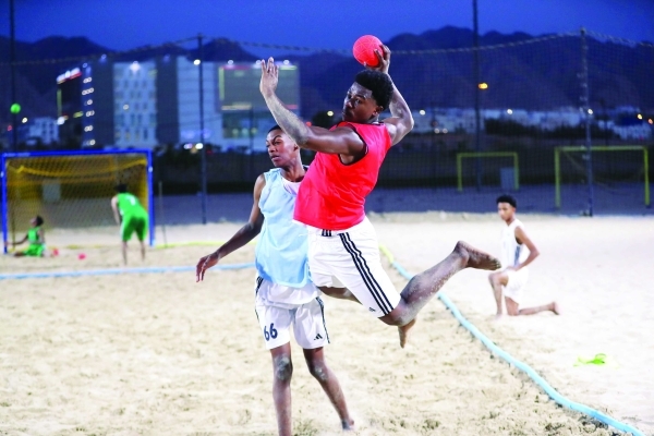 Oman U-17 beach handball team camp in Tunis
