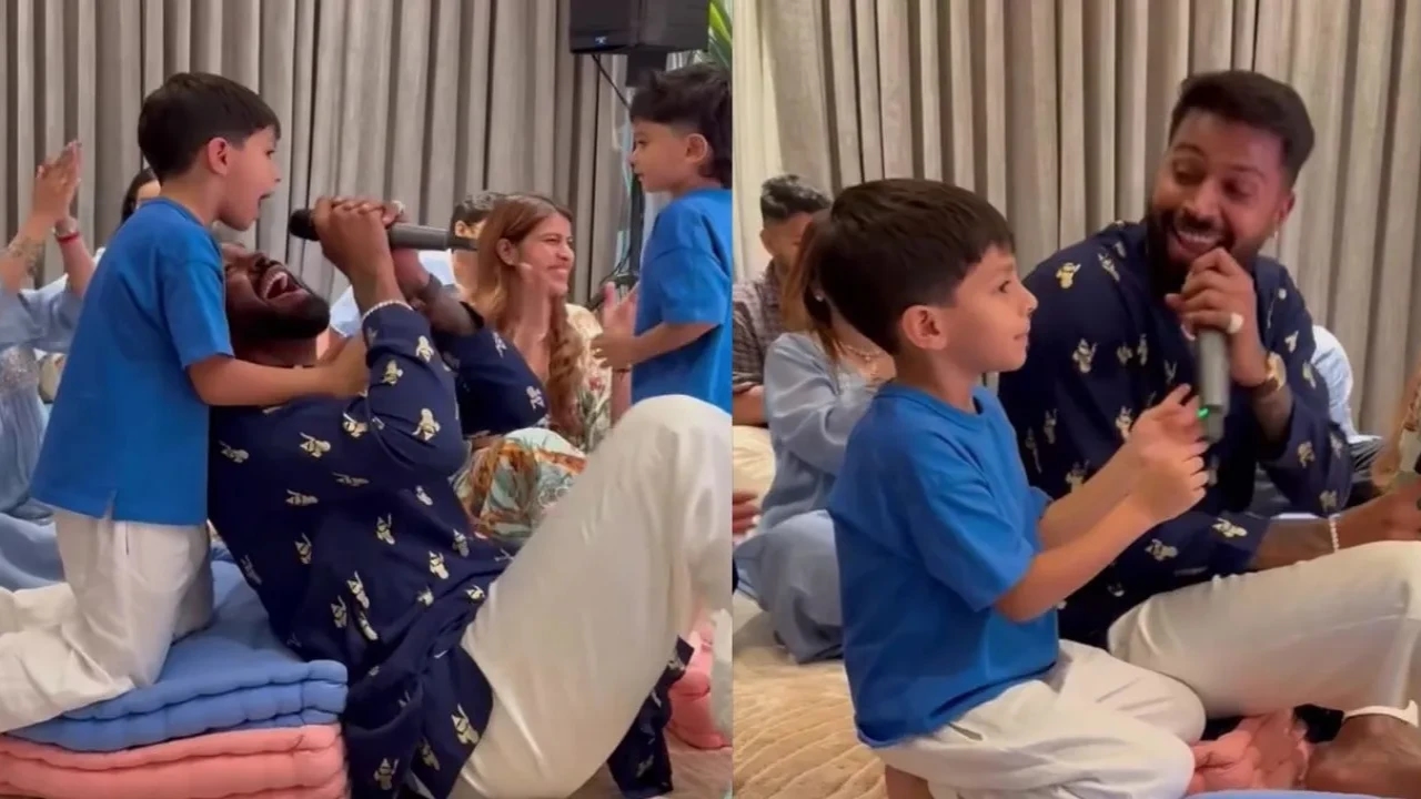 WATCH: Hardik Pandya and son Agastya embrace spirit of kirtan to celebrate Krunal Pandya's son's birthday