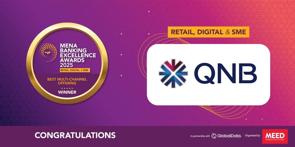 QNB wins MEED award for excellence in digital banking