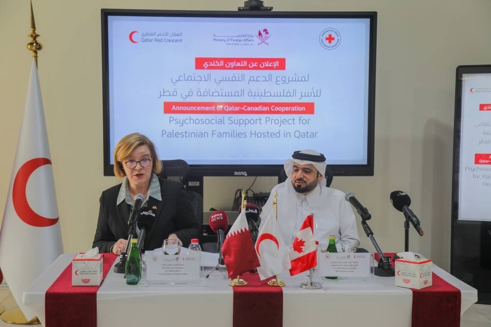 QRCS, Canadian Red Cross launch project to support Palestinian families in Qatar