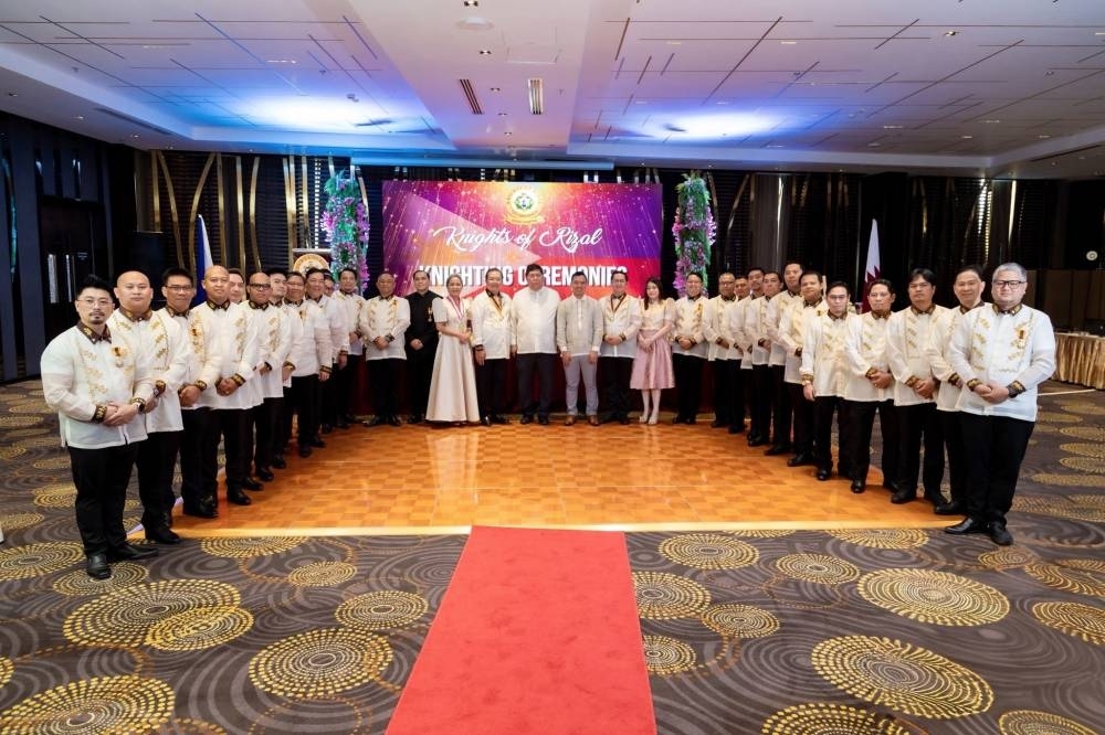 Celebrating a year of honour, service: Knights of Rizal — Doha hosts Knighting, Exaltation ceremony