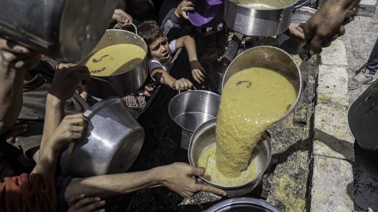 'Our children are dying slowly' says father searching for food in Gaza
