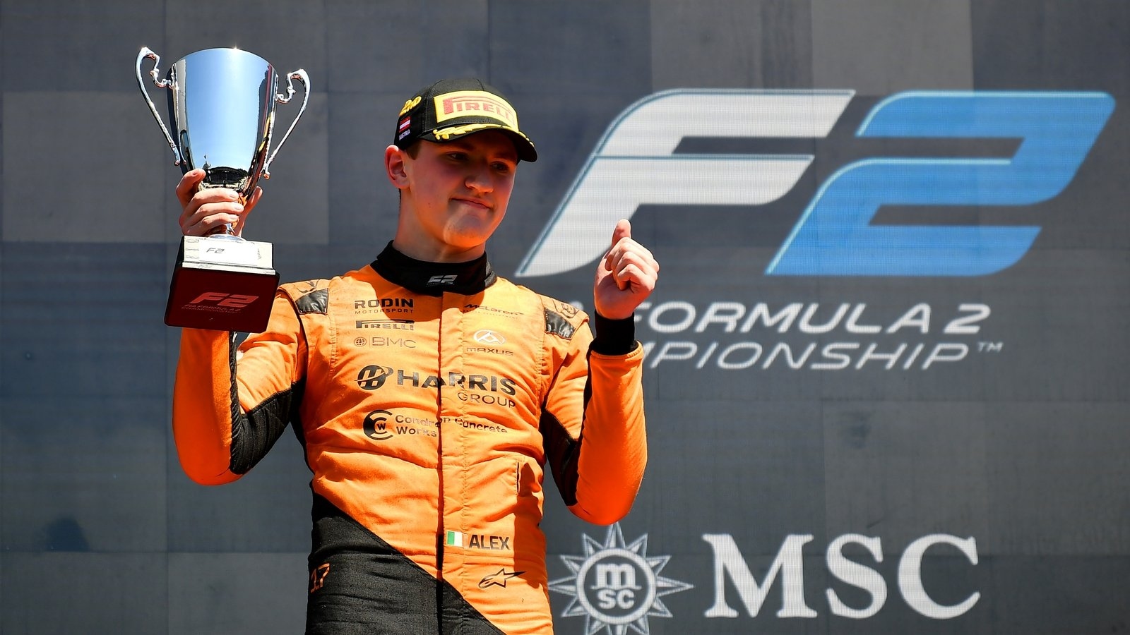Alex Dunne podiums in Austria but slips to second in F2 championship drivers' standings