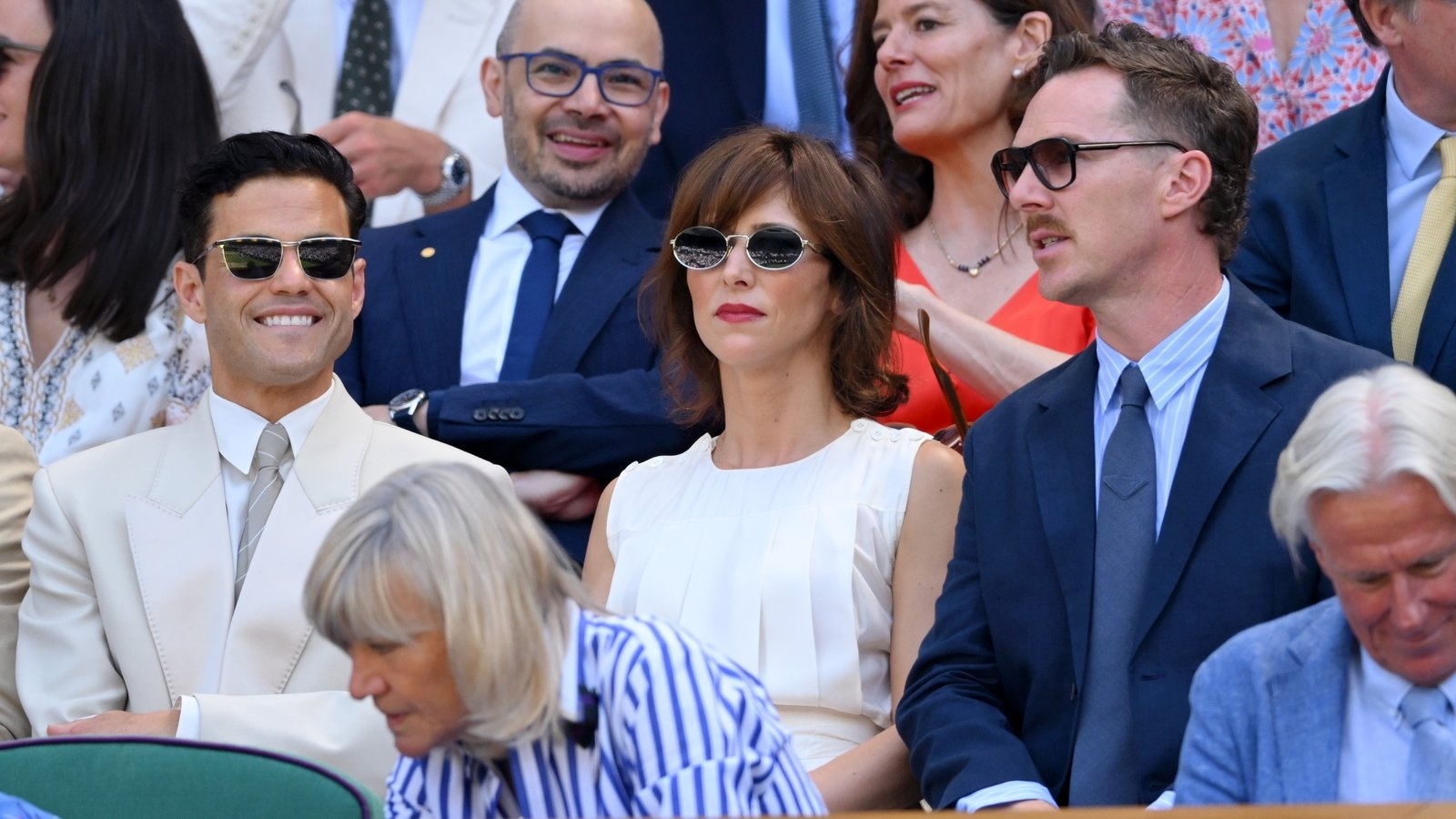 Rami Malek, Benedict Cumberbatch and Anna Wintour attend Wimbledon
