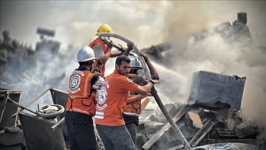 Civil Defense in Gaza Strip Carries Out 32 Missions