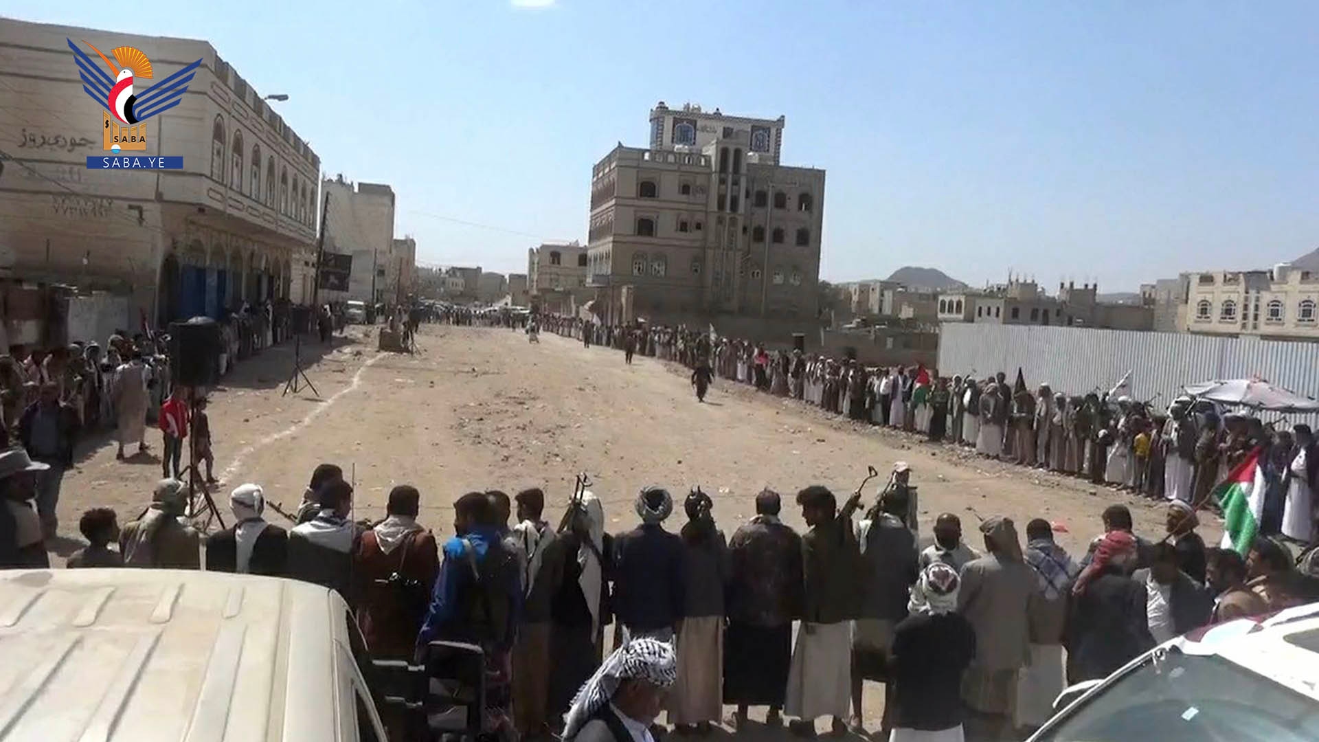 Tribal protests in Sana'a districts in support of Gaza, declaration of disavowal of traitors