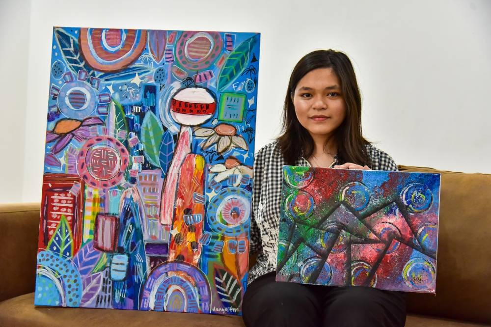 Meet Danya Adriana: The teen artist giving Malay culture a fresh, abstract twist