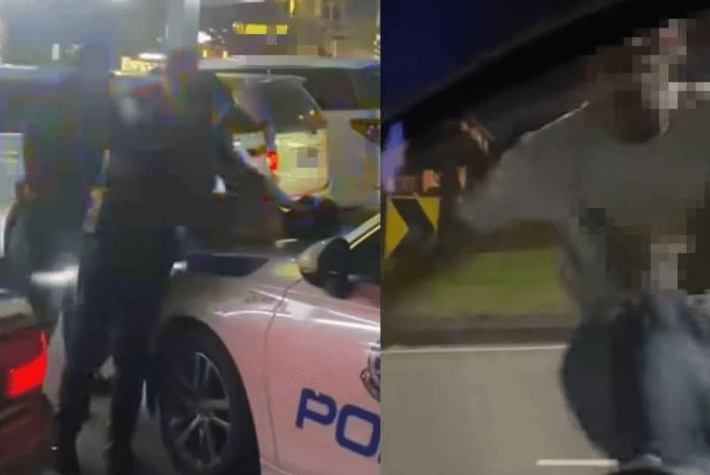 Driver arrested for alleged road rage of kicking car, rude gesture in Gelang Patah